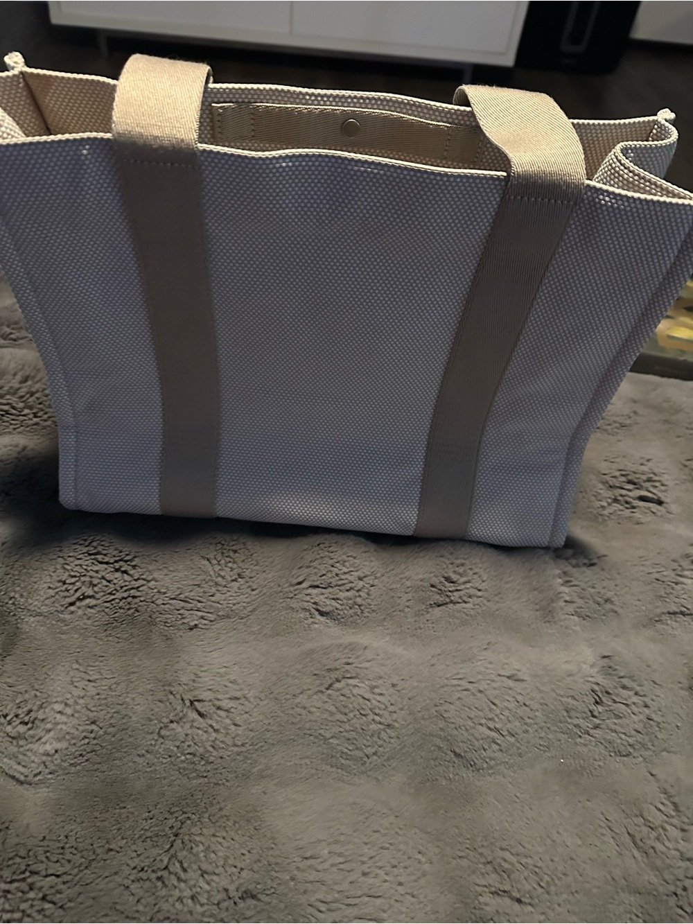 lululemon athletica White and Tan Canvas Tote - Picture 5 of 8